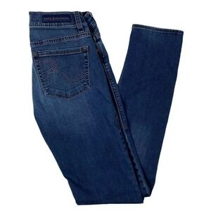 Rock &‎ Republic Womens Slim Skinny Jeans Blue 5 Pockets Dark Wash Denim 6